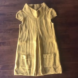 Mustard Cowl Neck Sweater Dress/Top for Fall - S